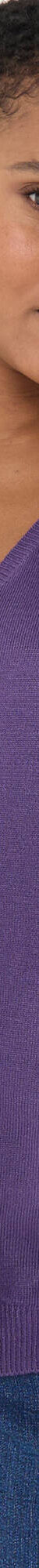 Pull col V, toucher doux (aubergine) Pull col V, toucher doux (aubergine)